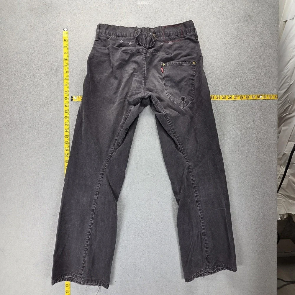 Vintage Levis Engineered Jeans Mens 30x34 Black Twisted One Pocket Button Fly